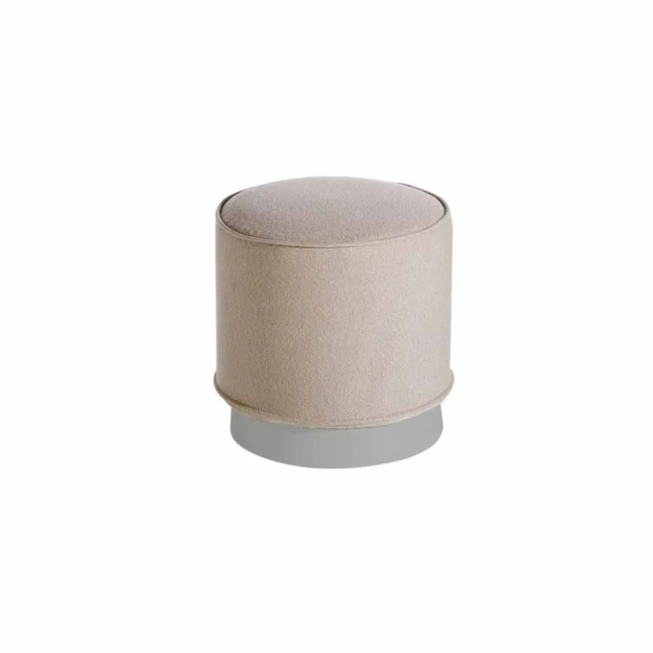 Pouf til udendørs, i polyethylen og stof eller læder - Mara Slide Viadurini