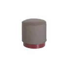 Pouf til udendørs, i polyethylen og stof eller læder - Mara Slide Viadurini