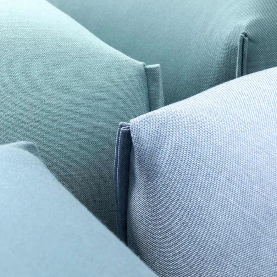 Havepuf i stof med metalfødder lavet i Italien - Smør Viadurini