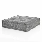 Etnisk firkantet pouf i lappet stof eller fløjlsfiber Viadurini