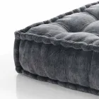 Etnisk firkantet pouf i lappet stof eller fløjlsfiber Viadurini