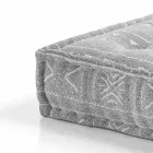 Etnisk firkantet pouf i lappet stof eller fløjlsfiber Viadurini
