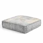 Etnisk firkantet pouf i lappet stof eller fløjlsfiber Viadurini