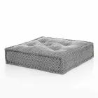 Etnisk firkantet pouf i lappet stof eller fløjlsfiber Viadurini