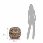 Puf i jute og polystyren i 2 forskellige størrelser - Rust Viadurini