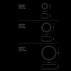 Rund osmannisk puf til stuen i farvet Chenille 3 størrelser - Evelyne Viadurini