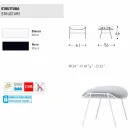 Varaschin Summer udendørs puf / fodskammel i stof og stål Viadurini