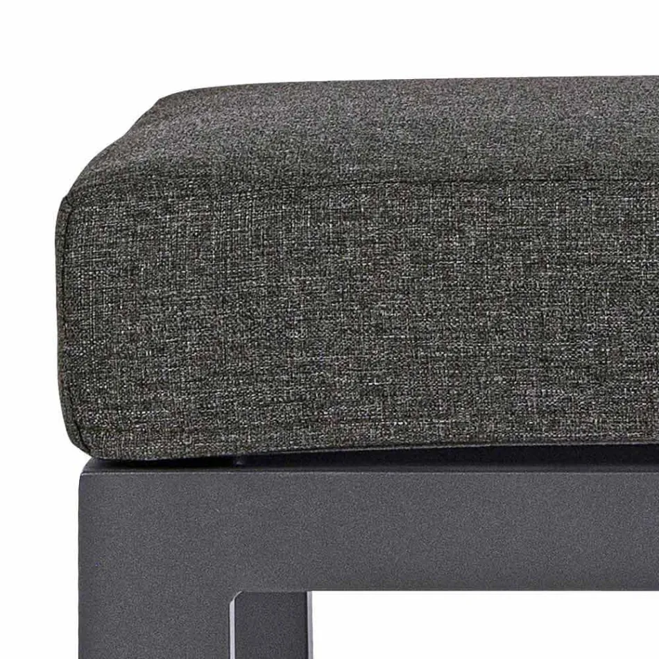 Puffefodstøtte i aftageligt stof og malet aluminium - Nathy Viadurini