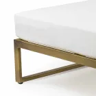 Firkantet puf til udendørs aluminium 3 finish luksusdesign - Julie Viadurini