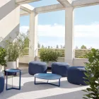 Rund havepuf i polypropylen i 3 farver Made in Italy - Francisco Viadurini