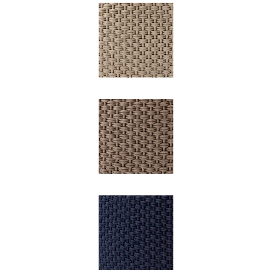 Rund havepuf i polypropylen i 3 farver Made in Italy - Francisco Viadurini