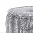 Rund Pouf af etnisk design i lappet stof eller fløjlsfiber Viadurini