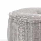 Rund Pouf af etnisk design i lappet stof eller fløjlsfiber Viadurini