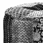 Rund Pouf af etnisk design i lappet stof eller fløjlsfiber Viadurini