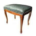 Klassisk stil puf i valnøddetræ og stof lavet i Italien - Luksus Viadurini