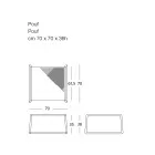 Puf sofabord til haven Design i farvet metal lavet i Italien - Karol Viadurini