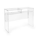 Praktisk fritstående skrivebord i gennemsigtig plexiglas fremstillet i Italien - Ghea