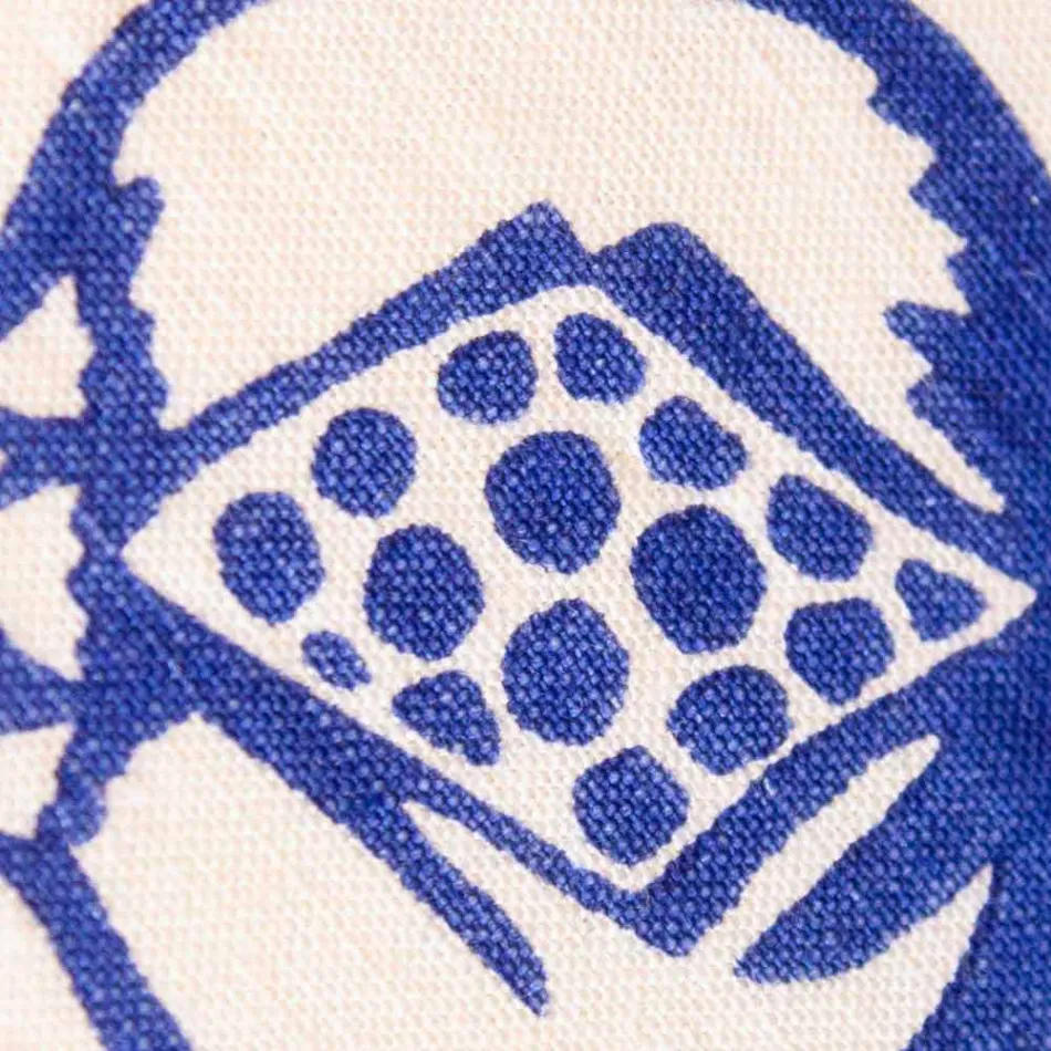 Potholdere af italiensk kunst i rent linned med håndtryk enkeltstykke - mærker Viadurini