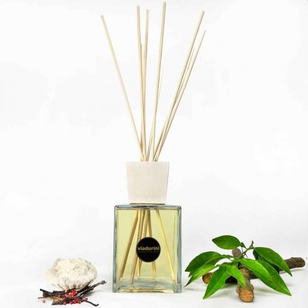 Amber Fragrance Home Air Freshener 2,5 Lt with Sticks - Sassidimatera Viadurini