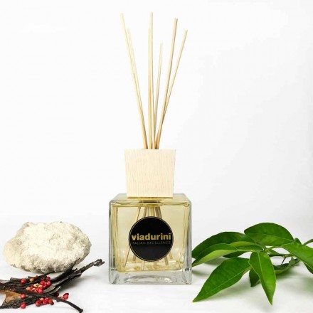 Amber Fragrance Home Air Freshener 500 ml med pinde - Sassidimatera Viadurini