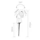 Udendørs Led Spotlight i matsort aluminium 4 stk - Oliver Viadurini