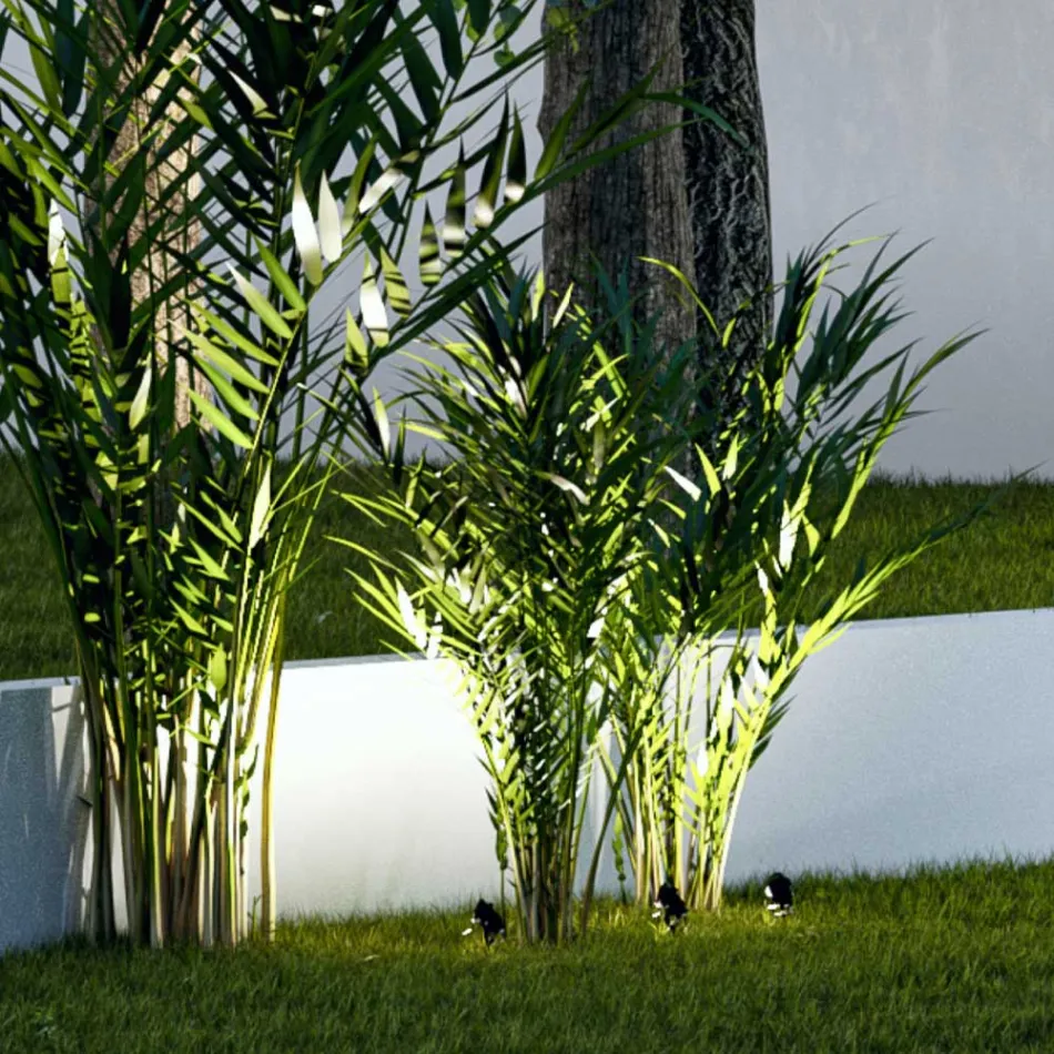 Projektor LED forsænket spotlight i matsort aluminium 4 stk - Obrina Viadurini