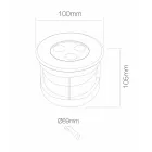 Rund spotlight med LED udendørs i rustfrit stål - Dakota Viadurini