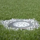 Rund spotlight med LED udendørs i rustfrit stål - Dakota Viadurini