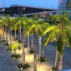 Rund spotlight med LED udendørs i rustfrit stål - Dakota Viadurini