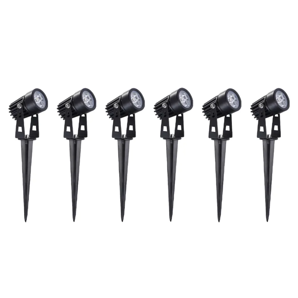 6-delt aluminium rund spotlight med LED udendørs projektor - Erio Viadurini