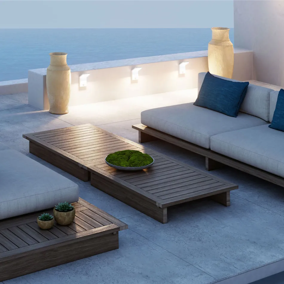 Udendørs LED-projektor i aluminium med bevægelsessensor - Nerea Viadurini