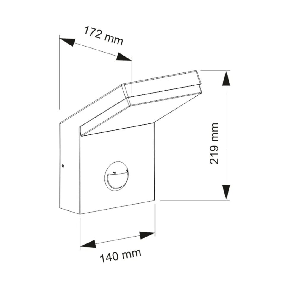 Udendørs LED-projektor i aluminium med bevægelsessensor - Nerea Viadurini