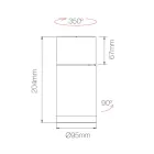 Justerbar Led-loftslampe i hvid eller sort aluminium - punkt Viadurini