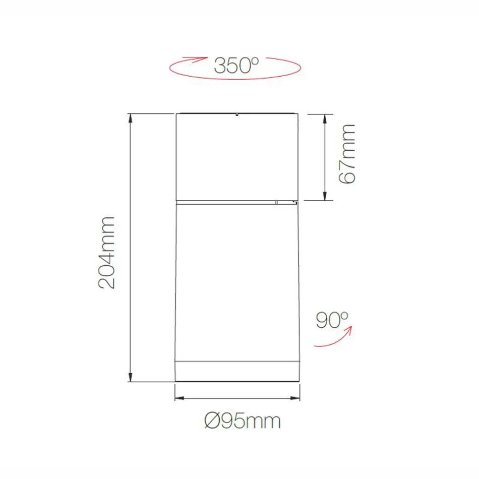 Justerbar Led-loftslampe i hvid eller sort aluminium - punkt Viadurini