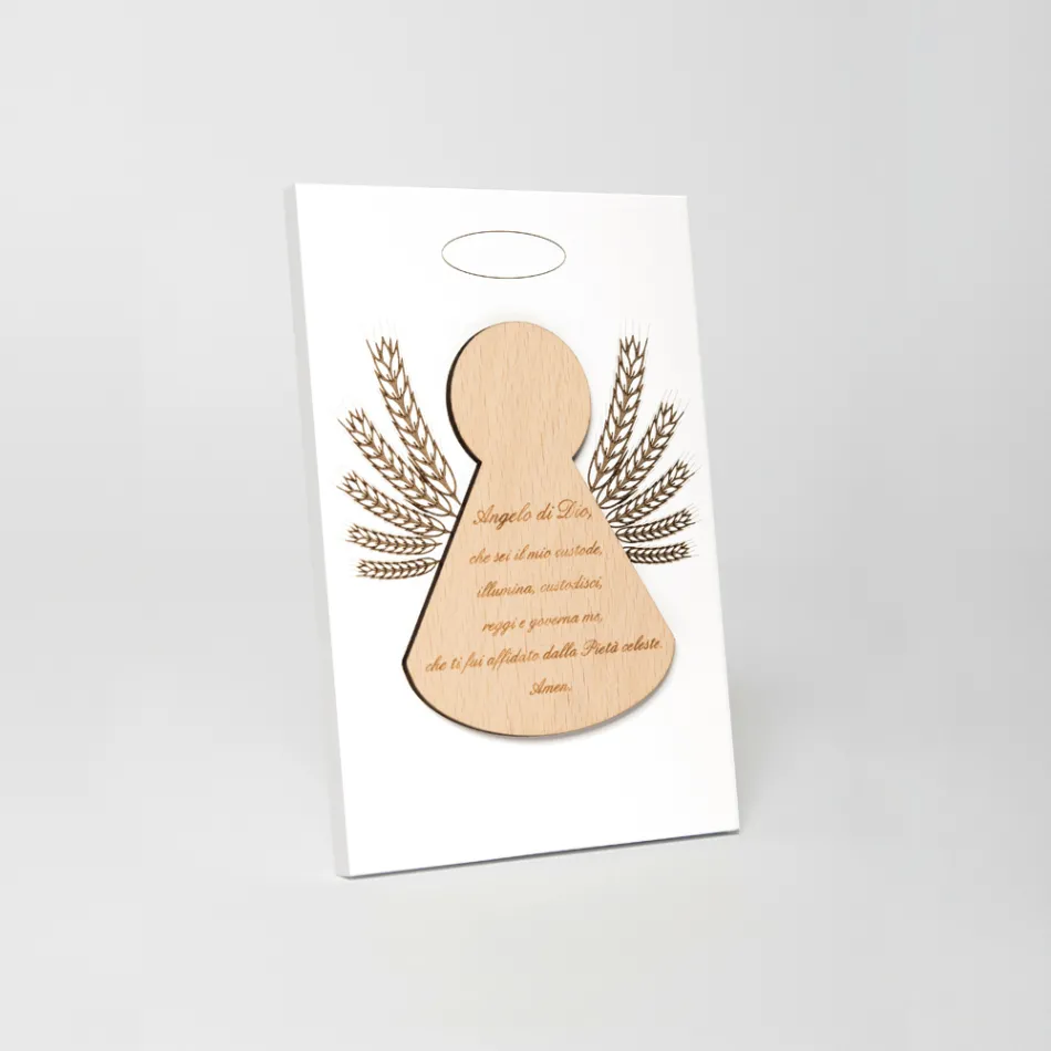 Lille billede, der forestiller en lille engel med aks Lavet i Italien - Greta Viadurini