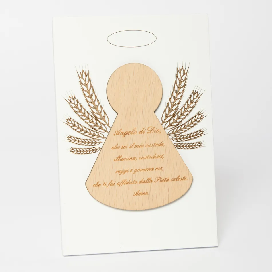 Lille billede, der forestiller en lille engel med aks Lavet i Italien - Greta Viadurini