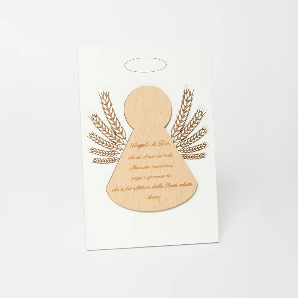 Lille billede, der forestiller en lille engel med aks Lavet i Italien - Greta Viadurini