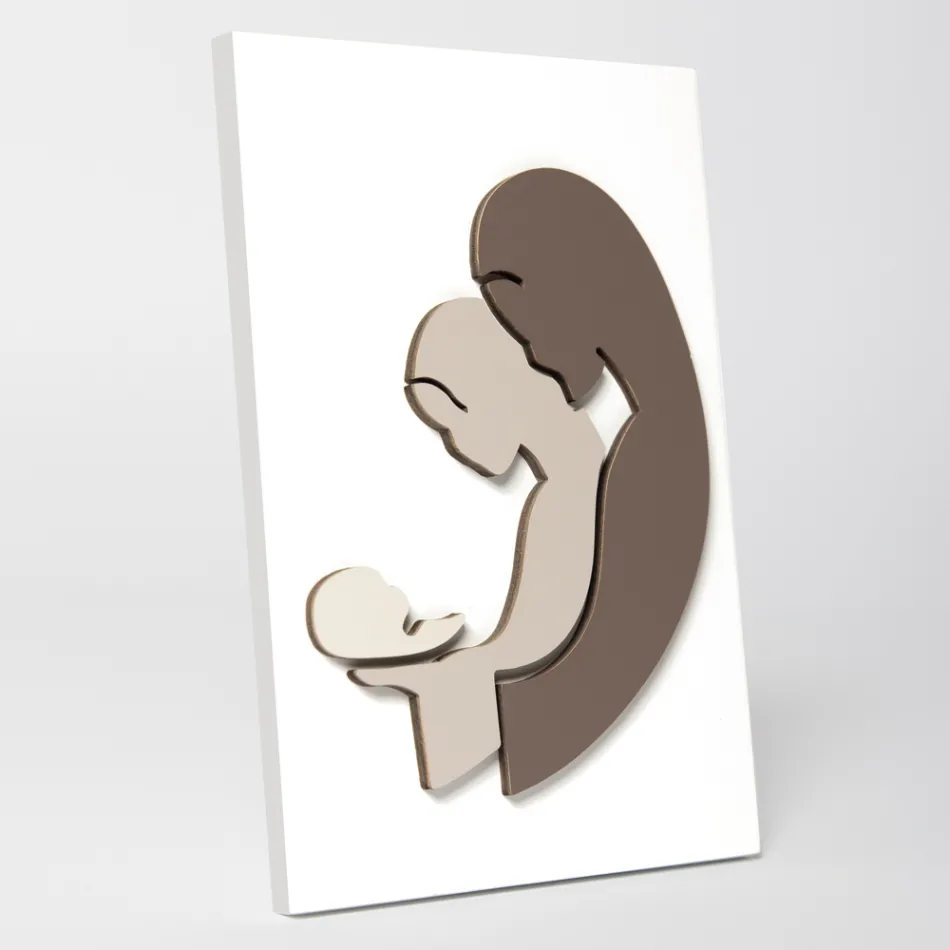 Billede med repræsentationen af tilbedelse lavet i Italien - Cesar Viadurini