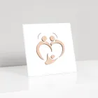 Hellig familiebillede med lasergravering lavet i Italien - Zuleika Viadurini