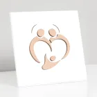 Hellig familiebillede med lasergravering lavet i Italien - Zuleika Viadurini