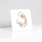 Lasergraveret billede af Maria og Jesusbarnet lavet i Italien - Nigella Viadurini