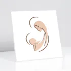 Lasergraveret billede af Maria og Jesusbarnet lavet i Italien - Nigella Viadurini