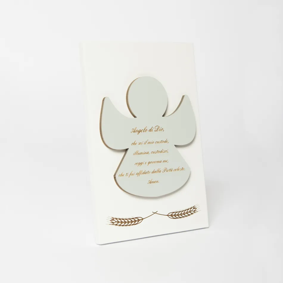 Lasergraveret billede af en velsignet engel lavet i Italien - Alain Viadurini