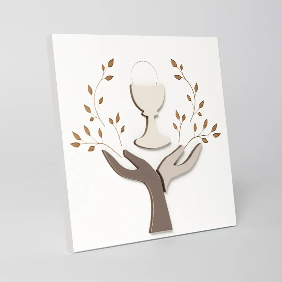 Billede lavet med lasergravering af oliventræ og vært lavet i Italien - Joel Viadurini