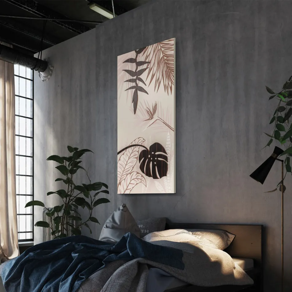 Maleri med tropisk motiv lavet med laser lavet i Italien - Saeko Viadurini