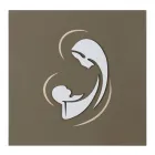 Lasergraveret billede af madonnaen med barnet lavet i Italien - Bashira Viadurini