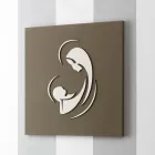 Lasergraveret billede af madonnaen med barnet lavet i Italien - Bashira Viadurini