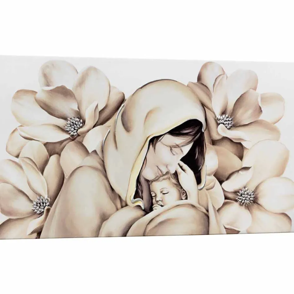 Moderne designpanel i relief på lærred lavet i Italien Sole Viadurini