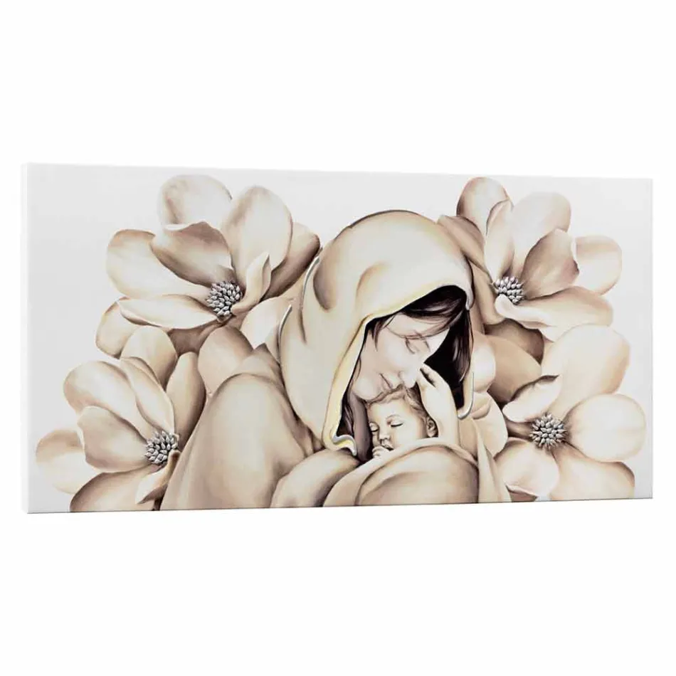 Moderne designpanel i relief på lærred lavet i Italien Sole Viadurini