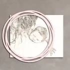 Træbillede med print af kvinde med barn lavet i Italien - Taiwan Viadurini